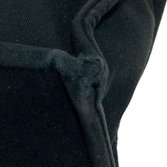 Auth HERMES Sac Deauville Tote MM - Black Canvas None Tote Bag - Picture 5 of 9